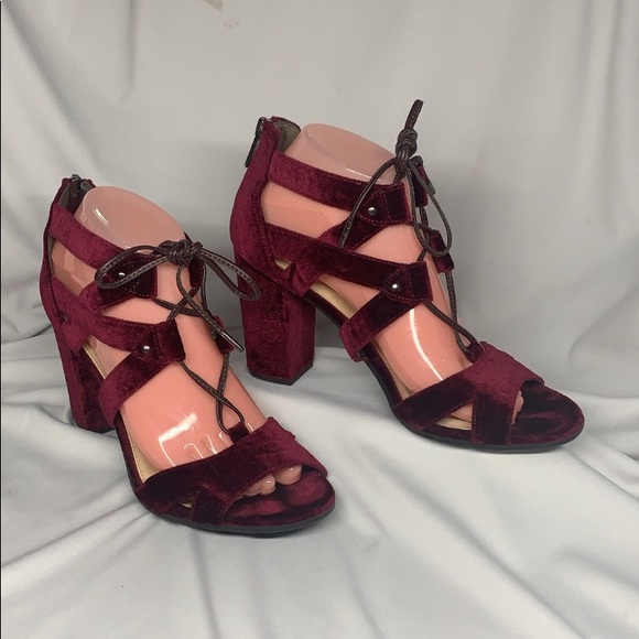 CIRCUS by SAM EDELMAN  Emilia Malbec Velvet Heels - Picture 10 of 10